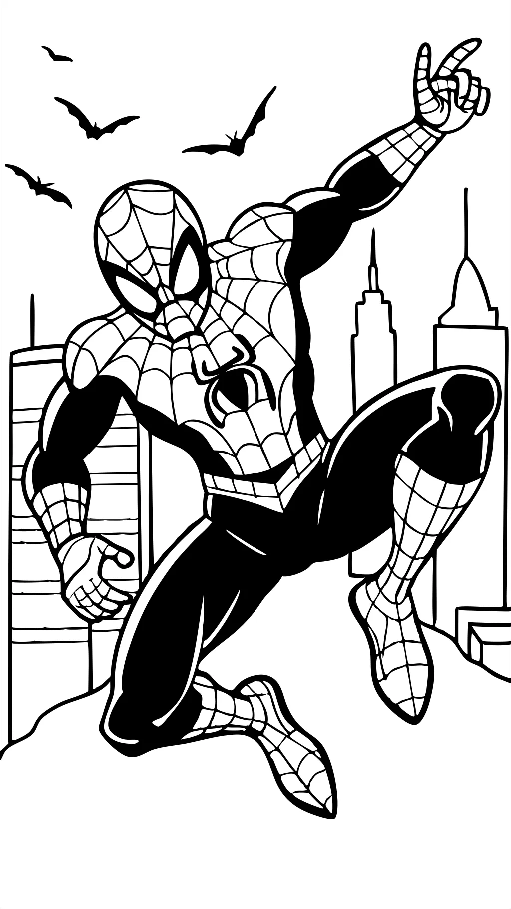 Página para colorear de Spiderman imprimible